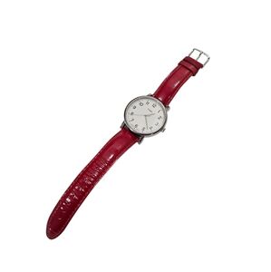 Timex Easy Reader Indiglo Watch – Red Leather Strap – White Dial